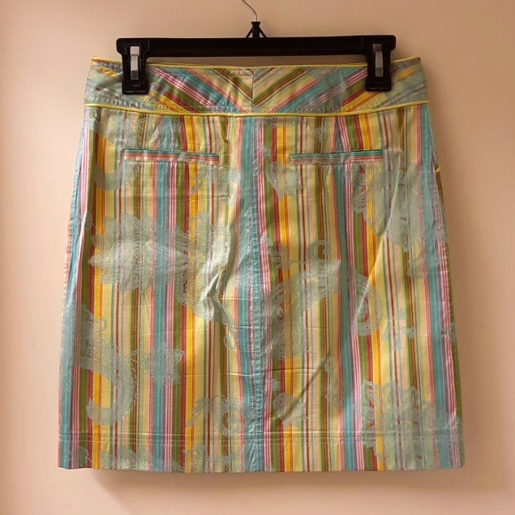 NWOT, Cynthia Steffe Paisley Stripe Skirt - Picture 8 of 13